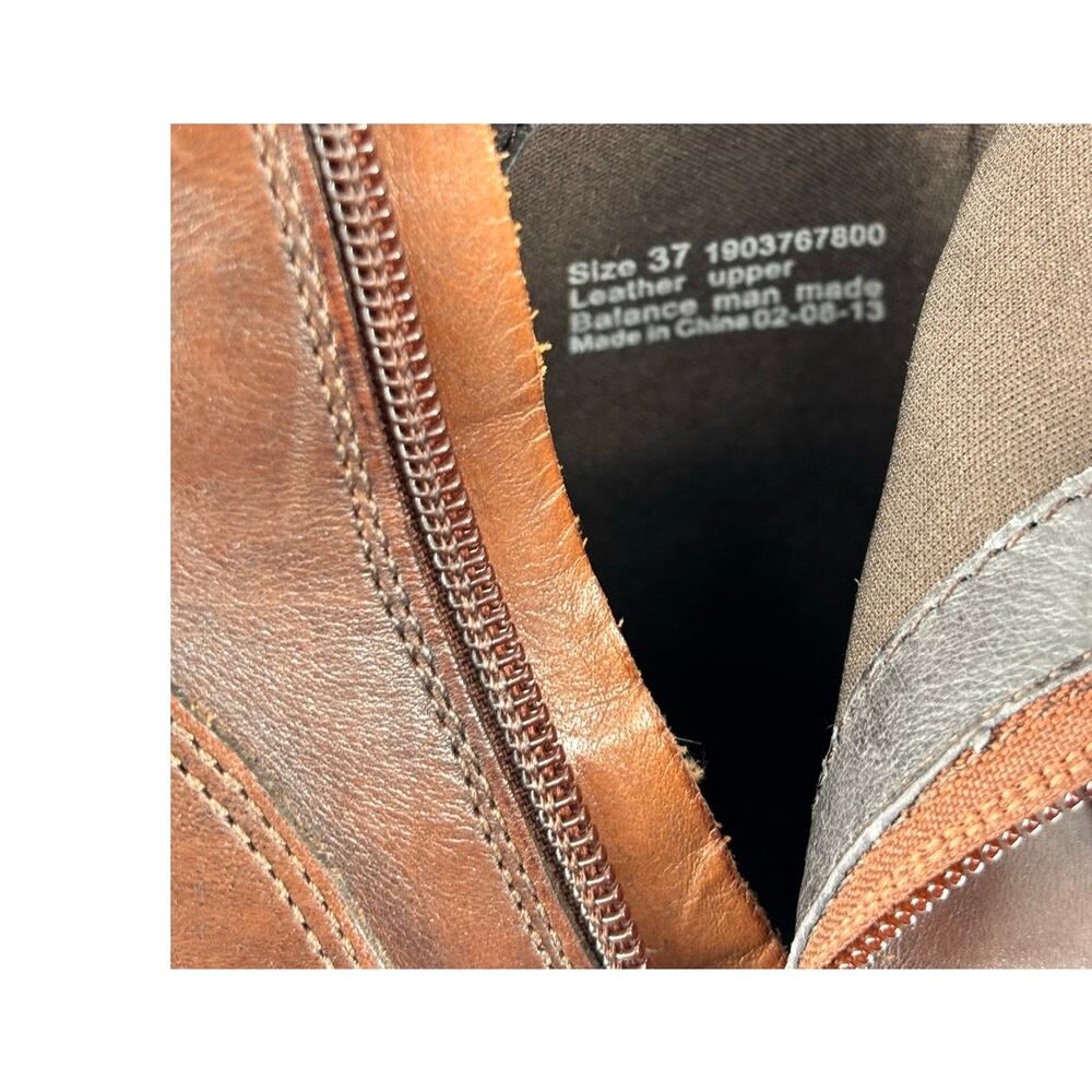 Dansko Faith Wedge Leather Ankle Boots Size 37 EU 6.5-7 US Brown - Picture 9 of 15